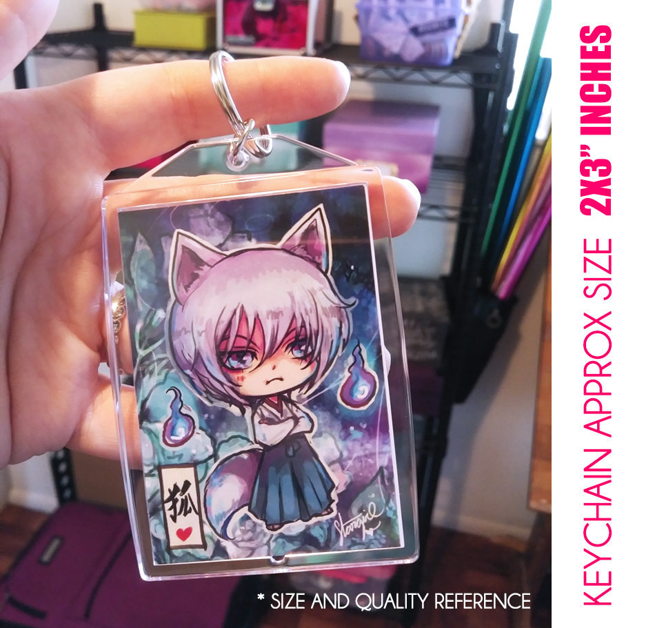 Anime Acrylic Keychain  Double Sided Chibi Art