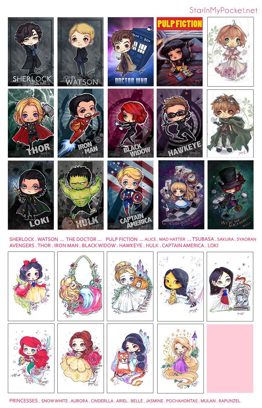 Anime Acrylic Keychain  Double Sided Chibi Art