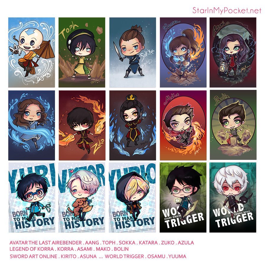 Anime Acrylic Keychain  Double Sided Chibi Art