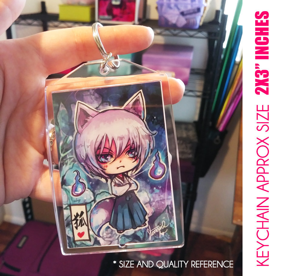 Anime Shoujo Fox Keychain