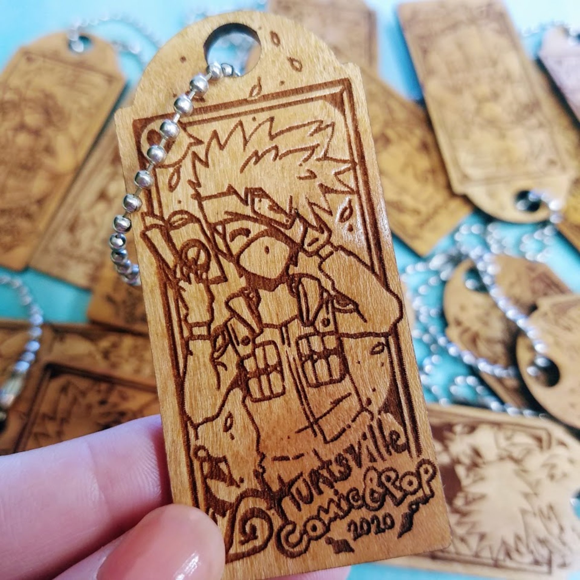 Ninja Transformation Engraved Keychain