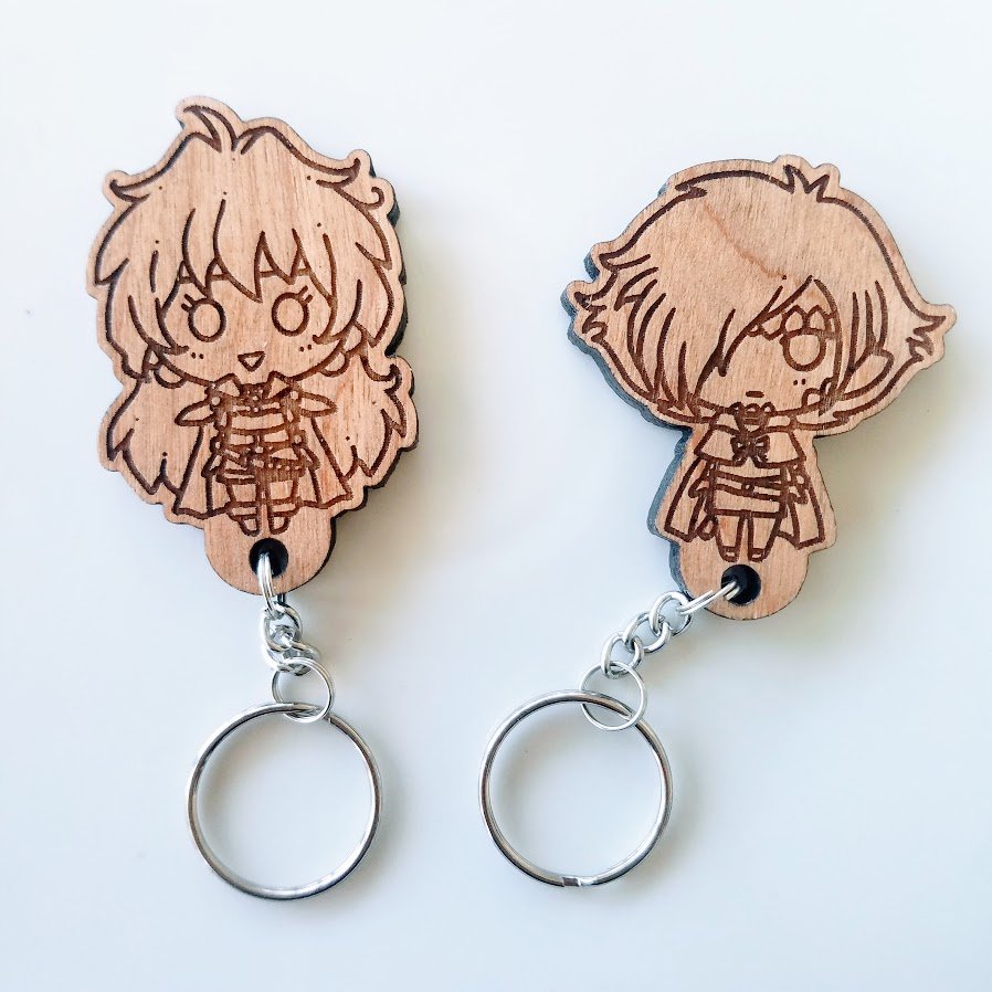 Engraved Anime Keychain