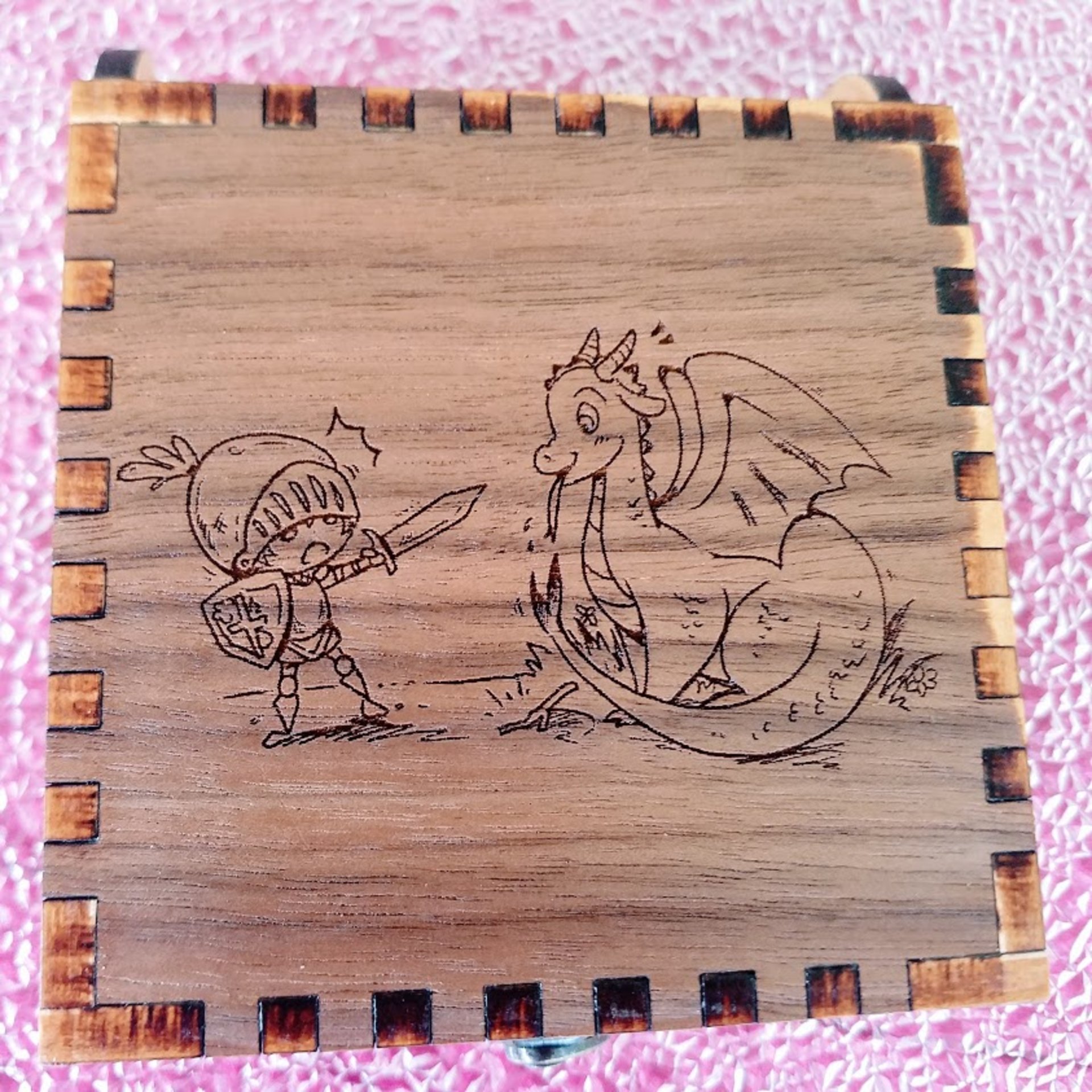 Dragon Knight #1 Walnut Engraved Box
