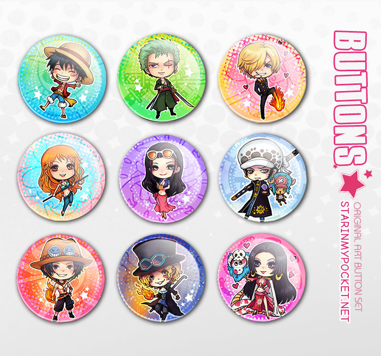 Pirate Anime Buttons