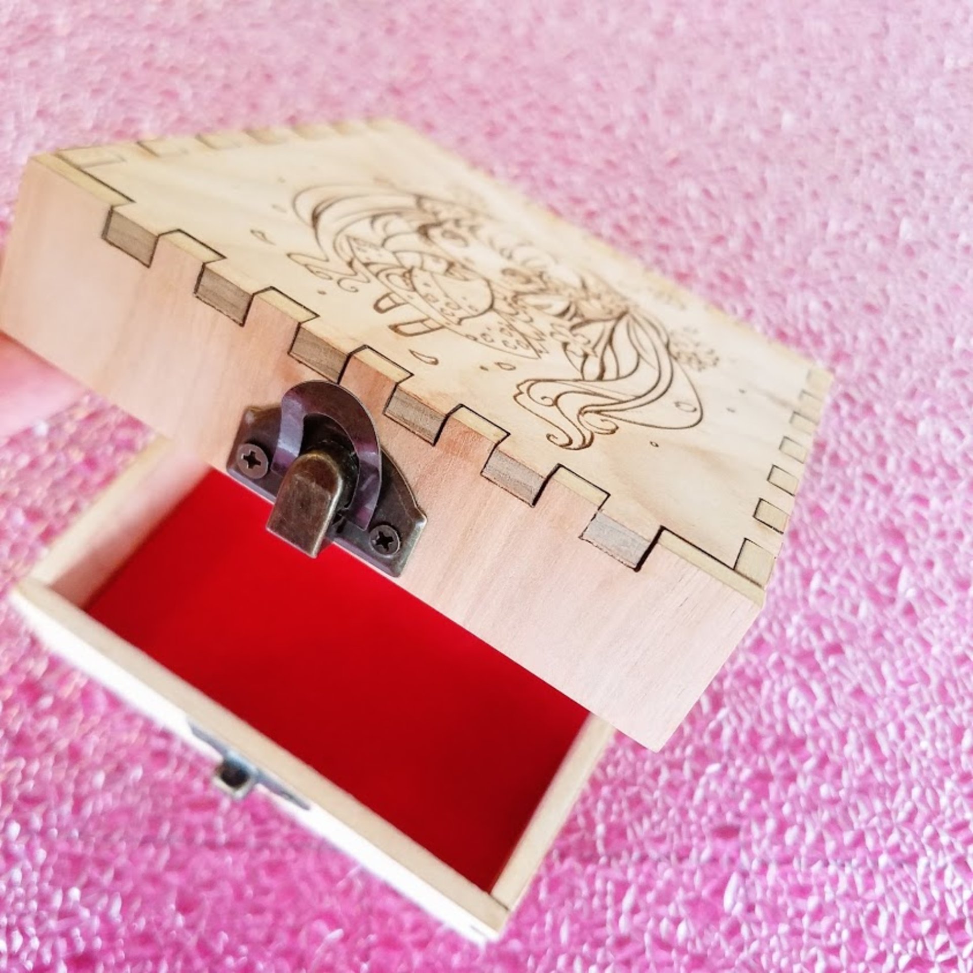 Sakura #1 Birch Engraved Box *Sold