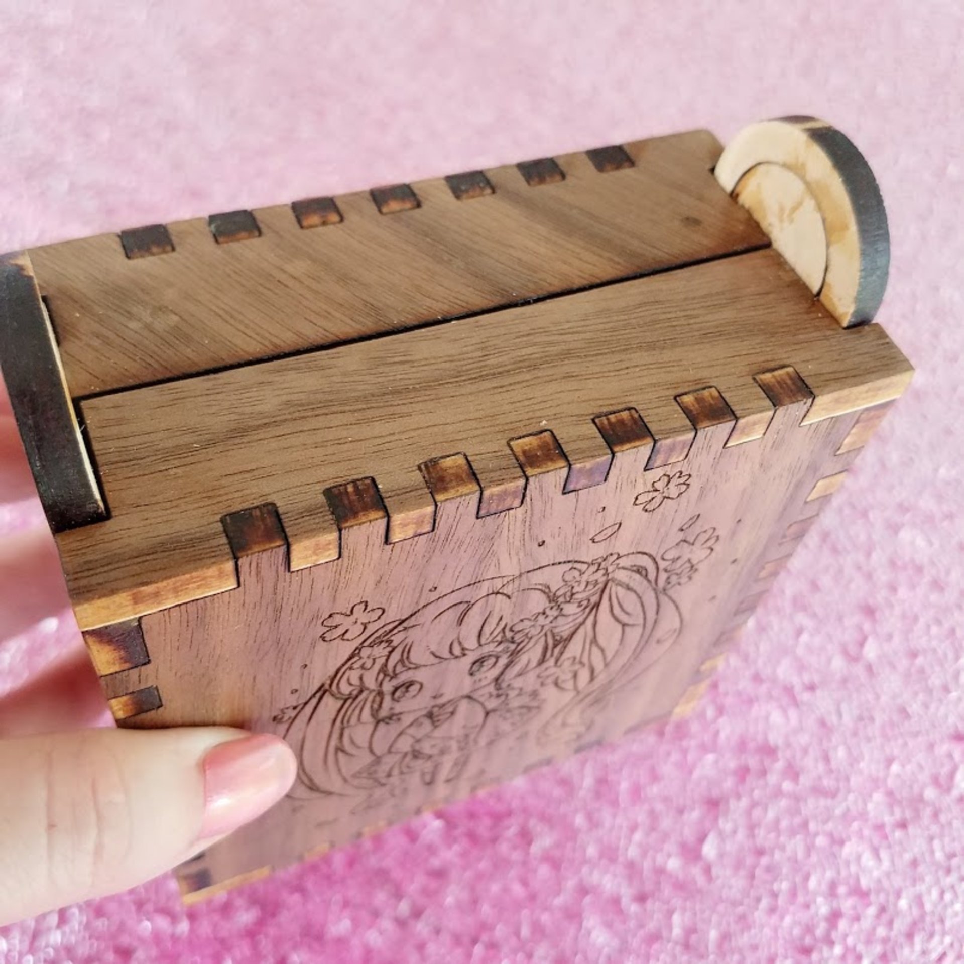 Sakura #2 Walnut Engraved Box