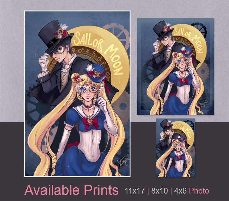 Steampunk by Moonlight Art Print