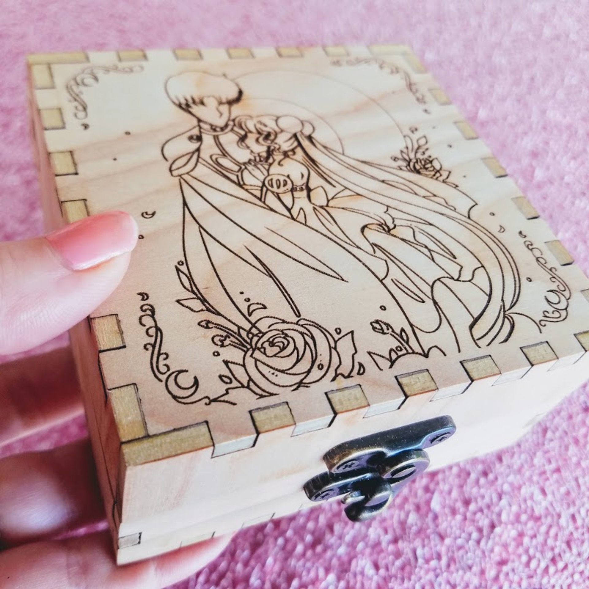 Moon Love Birch Engraved Box *Sold