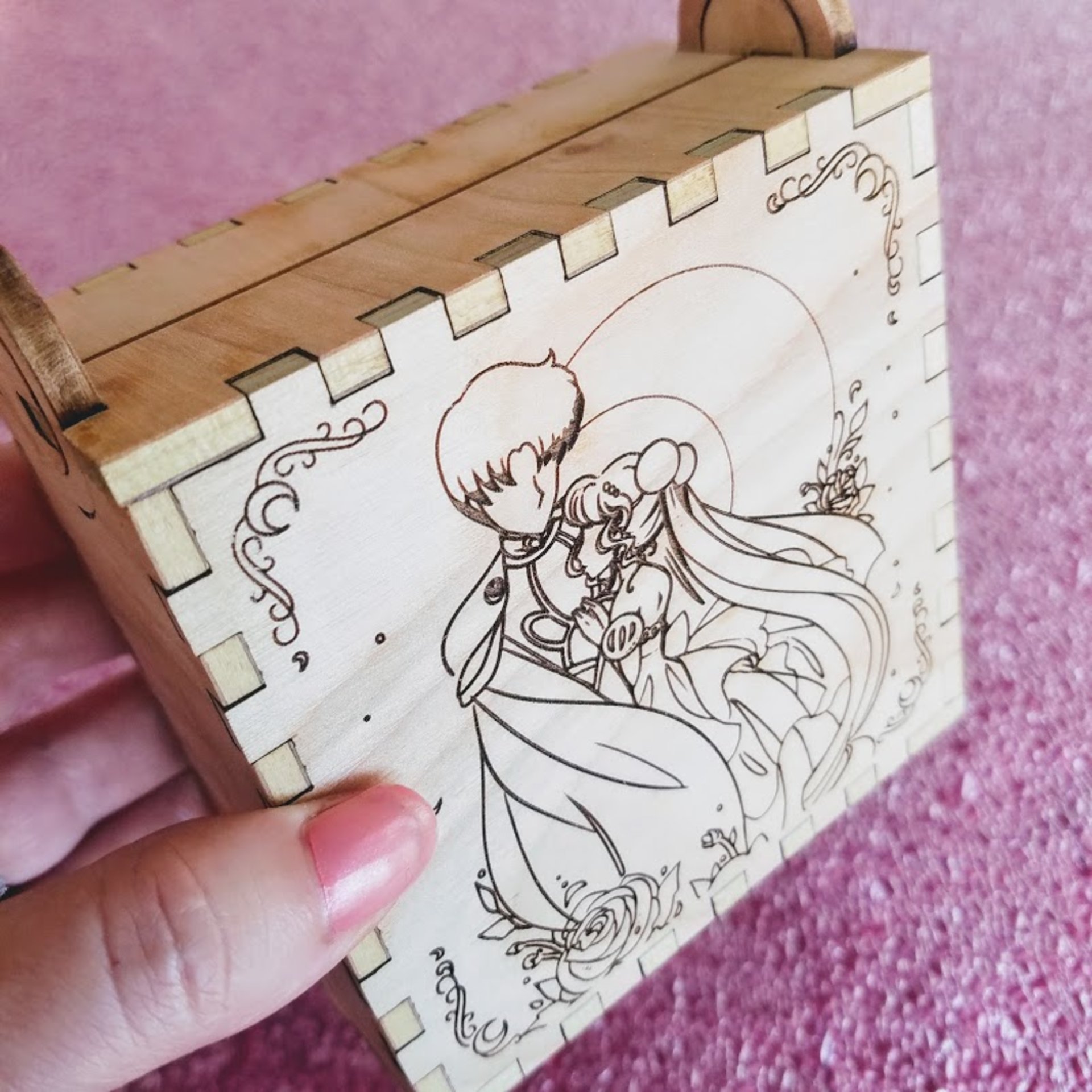 Moon Love Birch Engraved Box *Sold