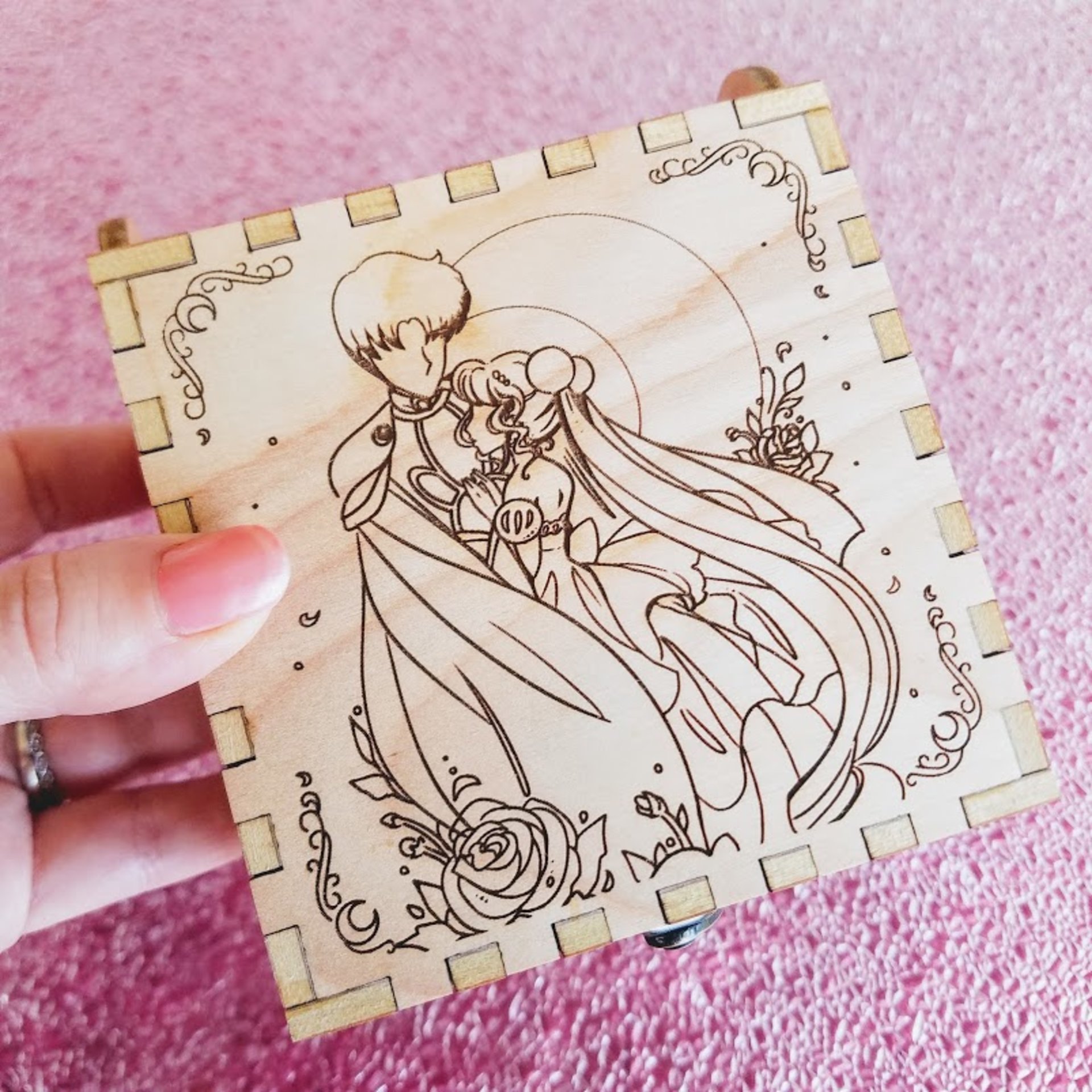 Moon Love Birch Engraved Box *Sold