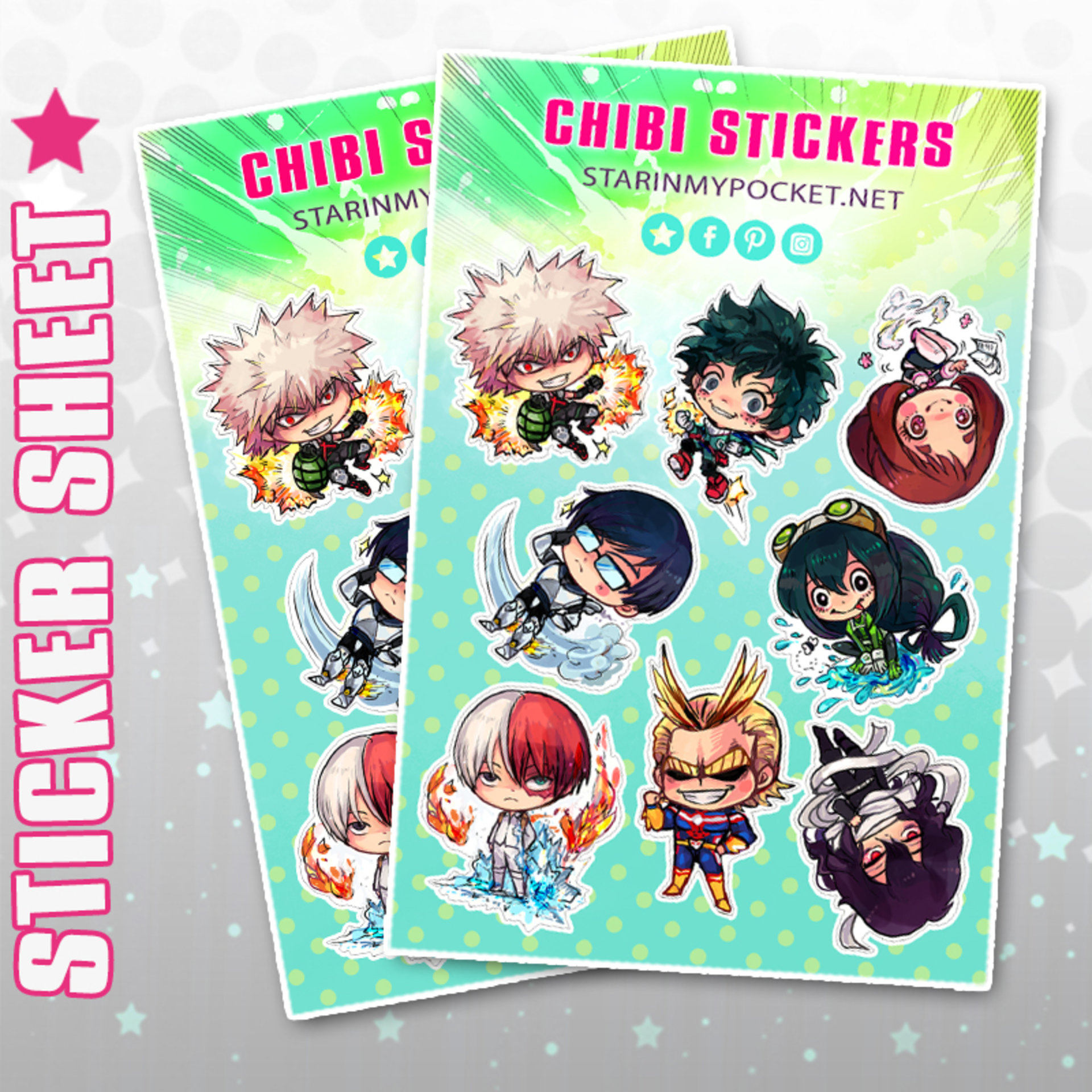 S-BNHA Anime Stickers