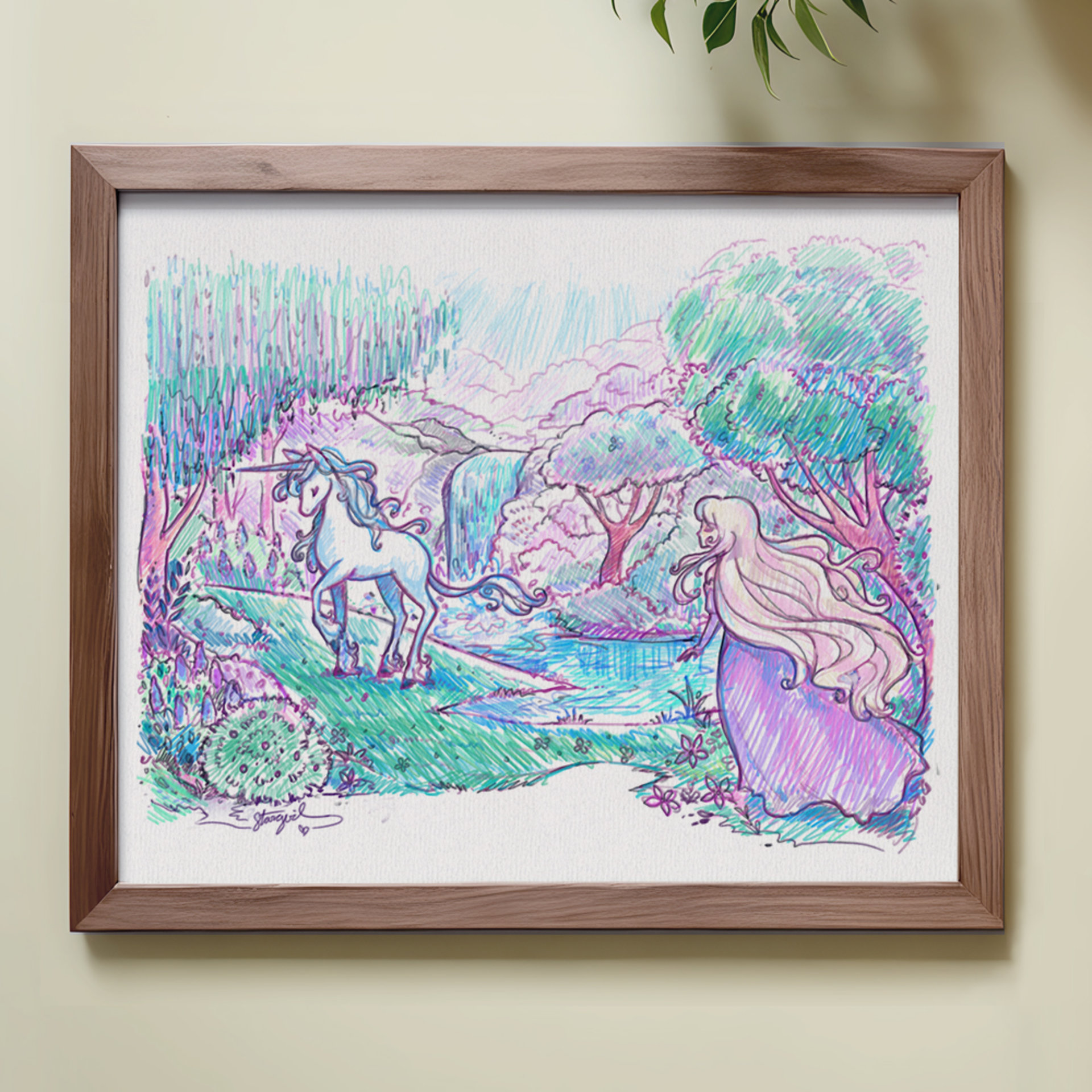 The Last Unicorn 8x10 Sketch Art Print