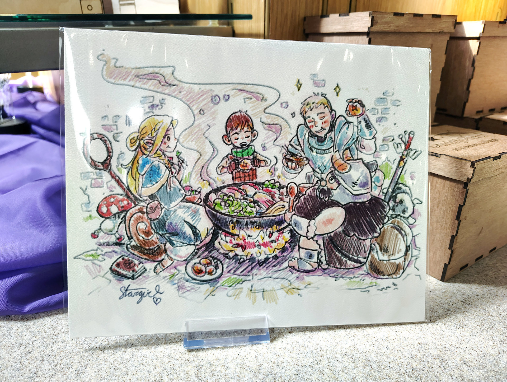 Dungeon Dining 8x10 Anime Sketch Art Print