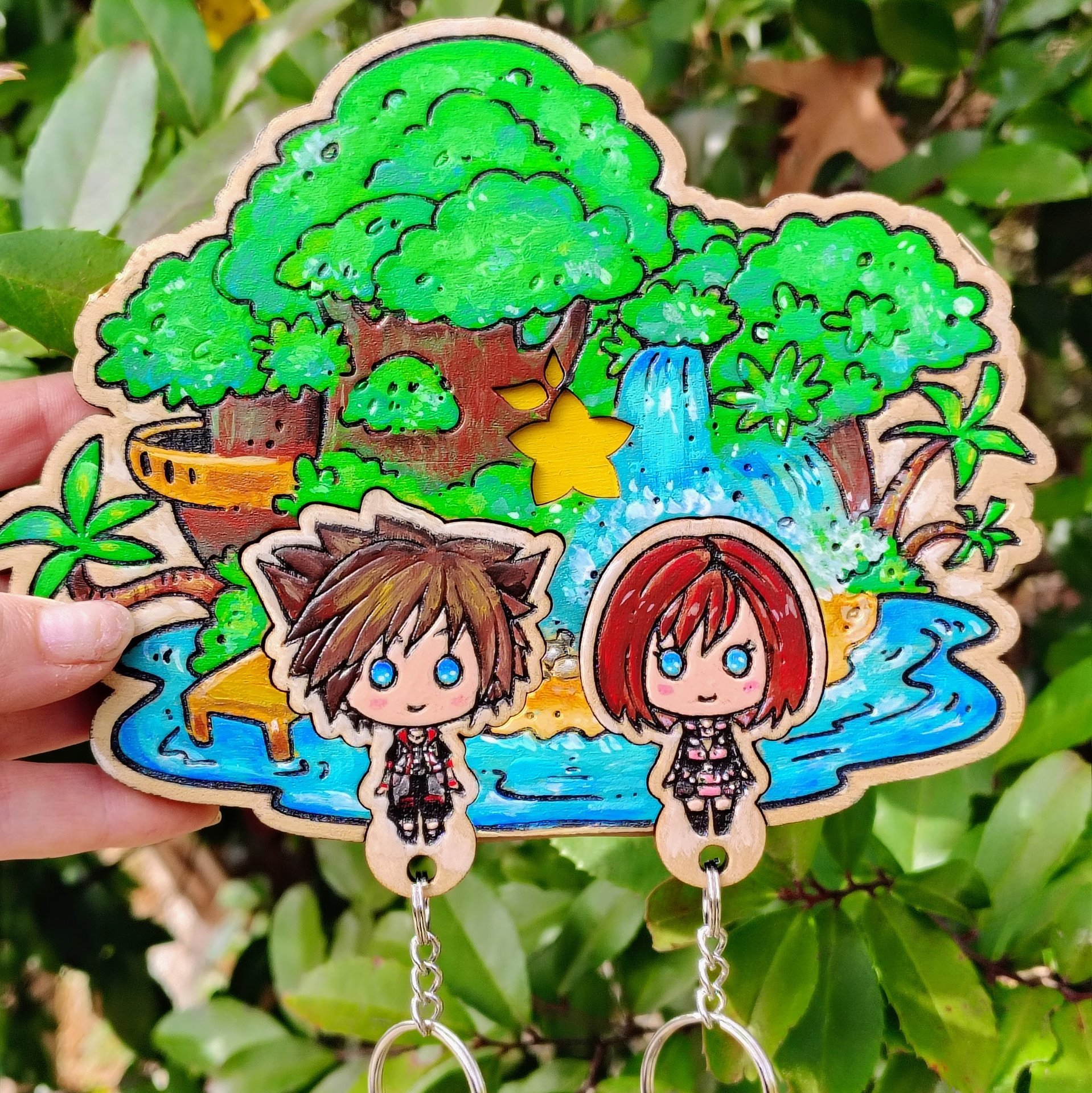 Painted Destiny Island Keyholder