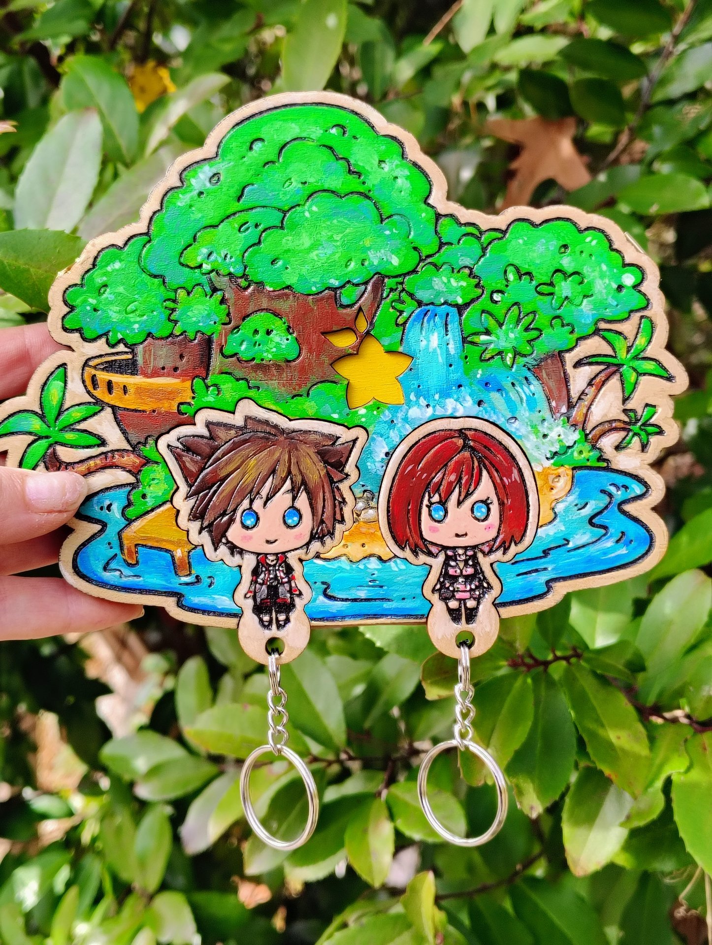 Painted Destiny Island Keyholder