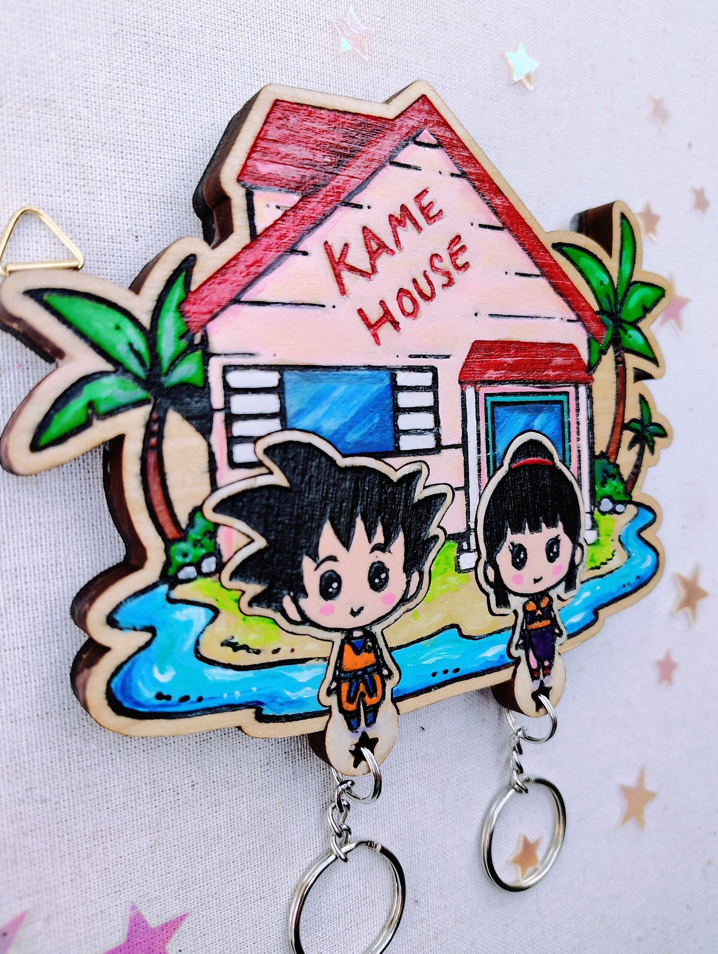 Painted Kame House Keyholder