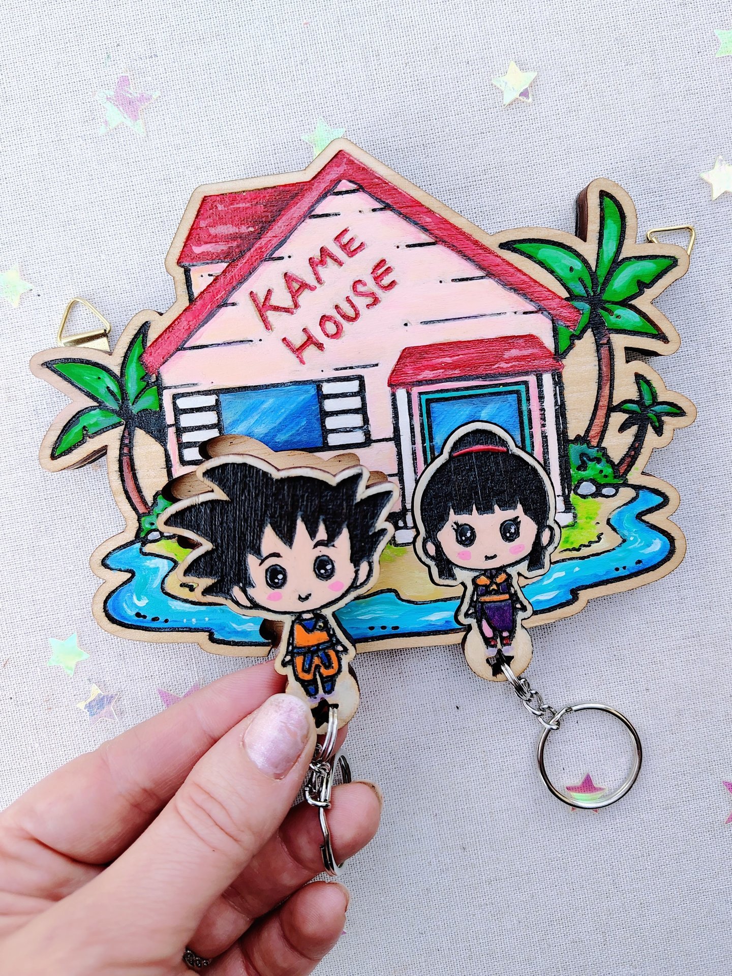 Painted Kame House Keyholder