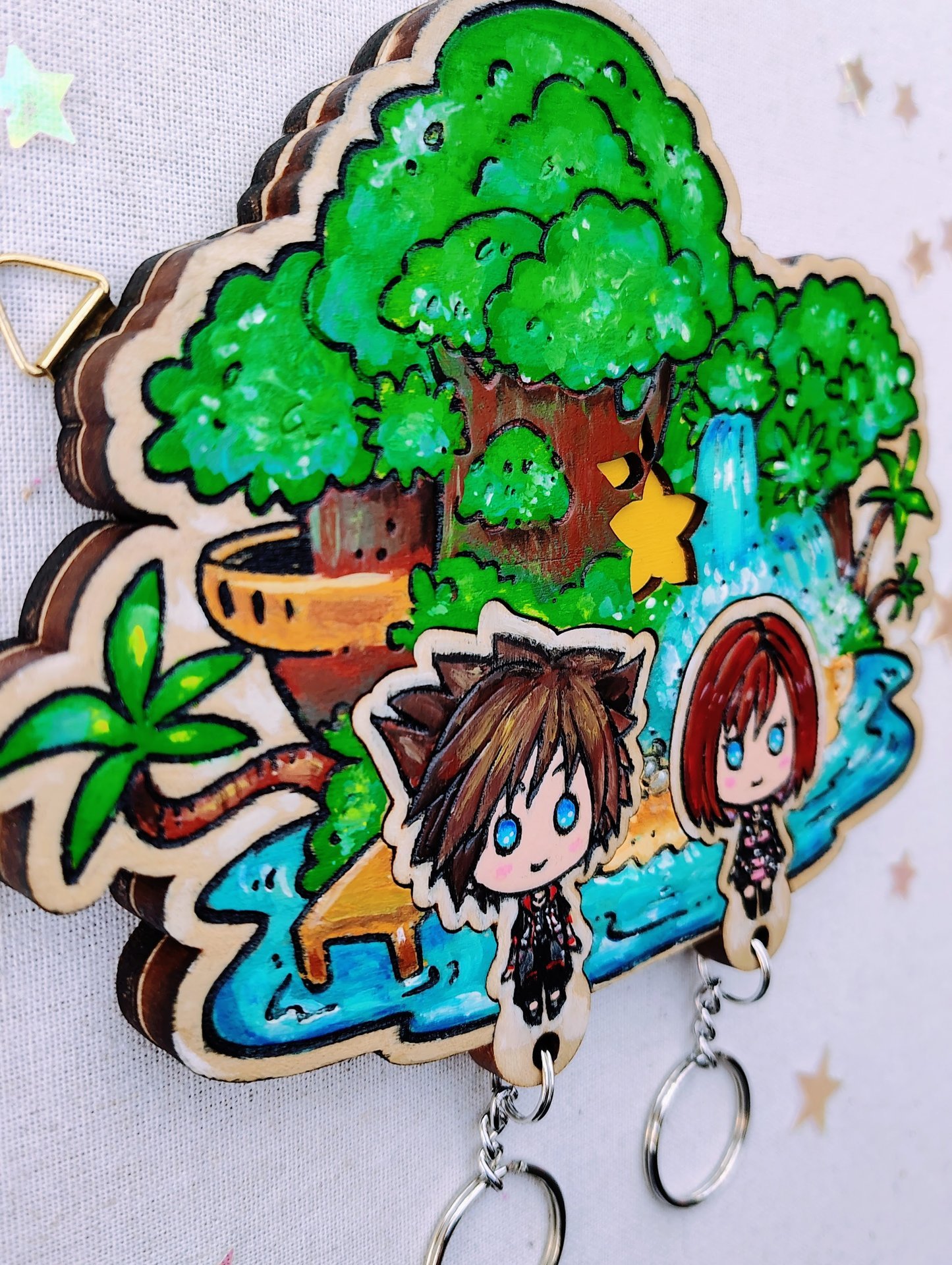Painted Destiny Island Keyholder