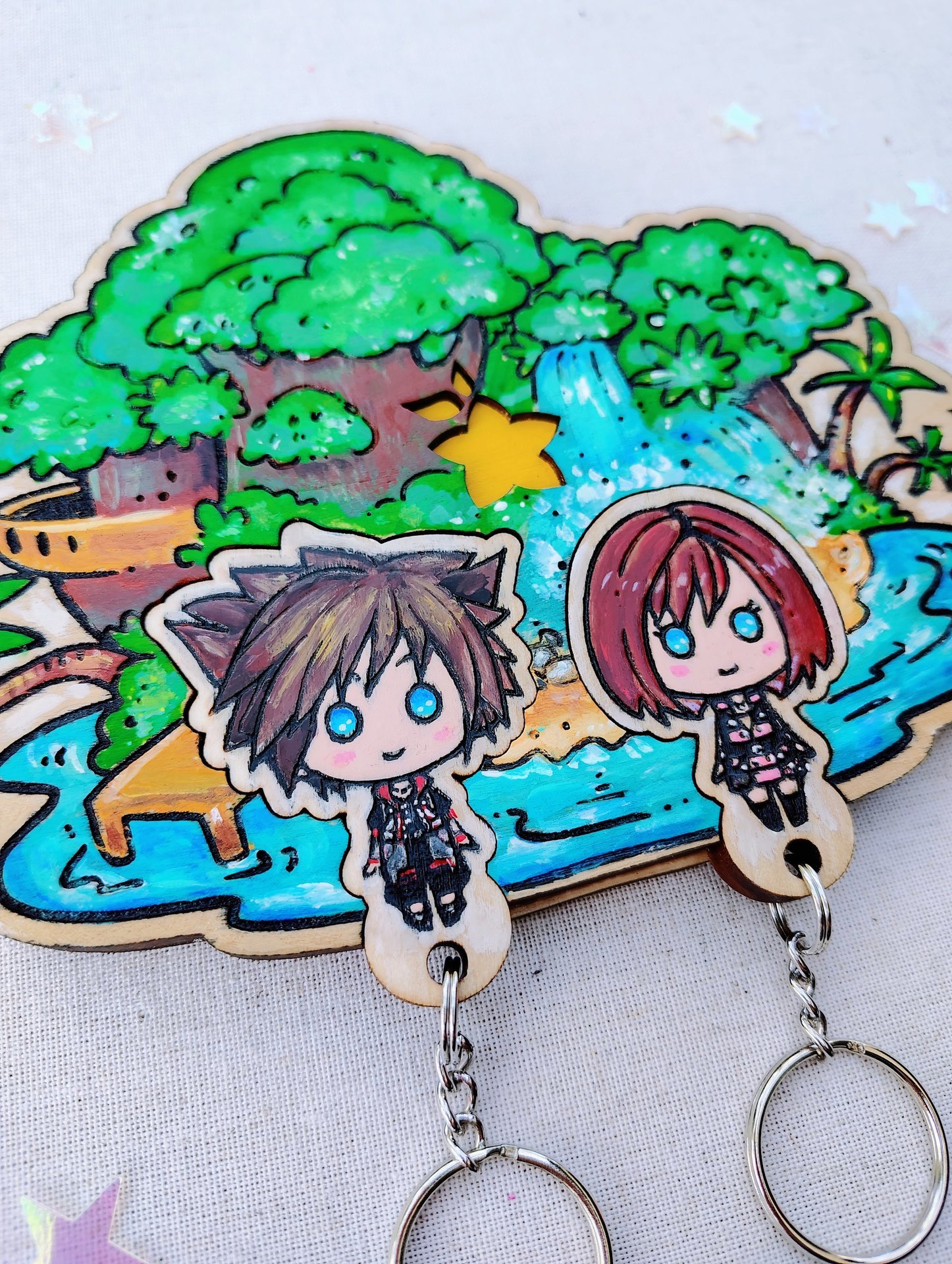 Painted Destiny Island Keyholder