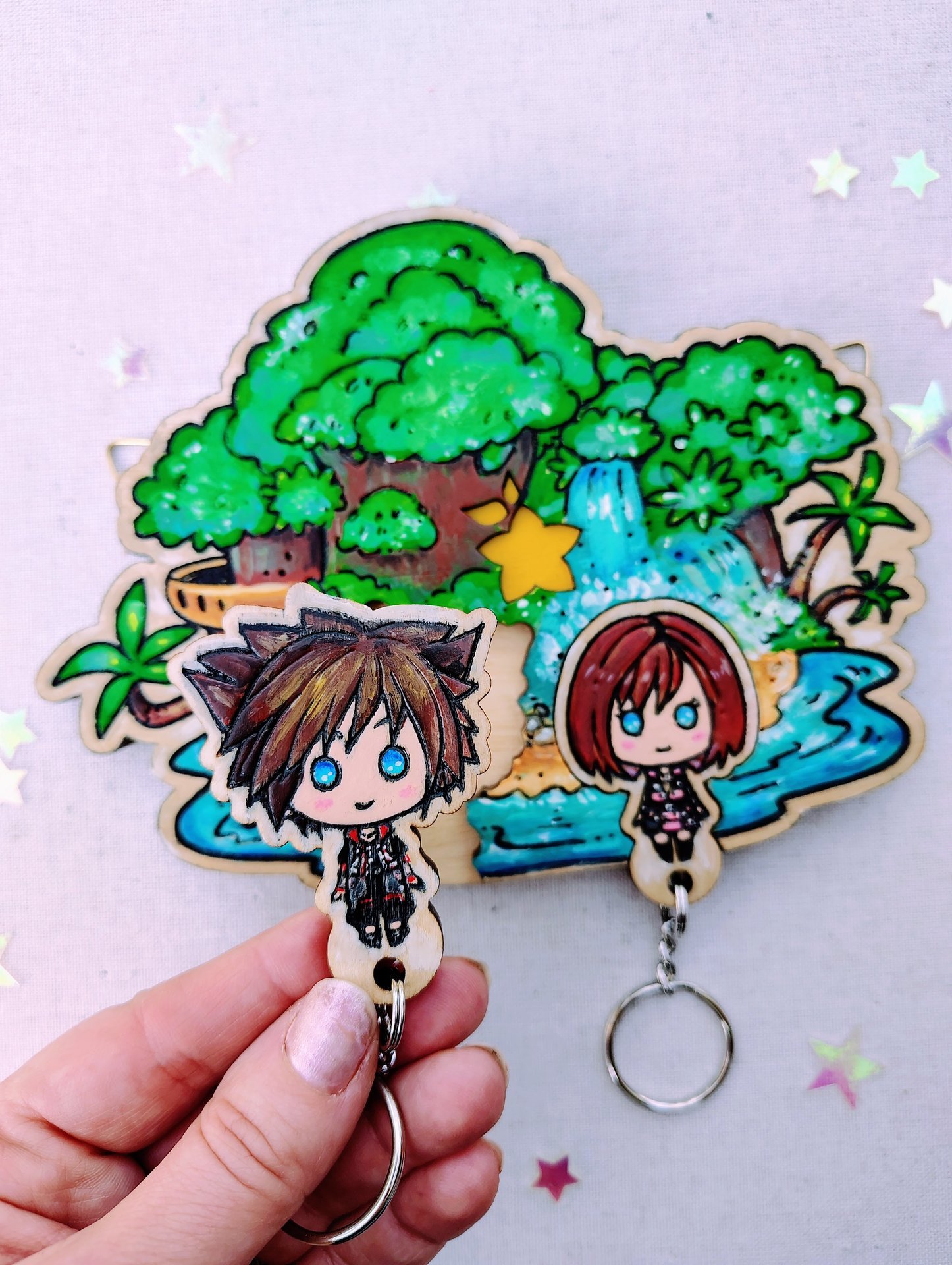 Painted Destiny Island Keyholder