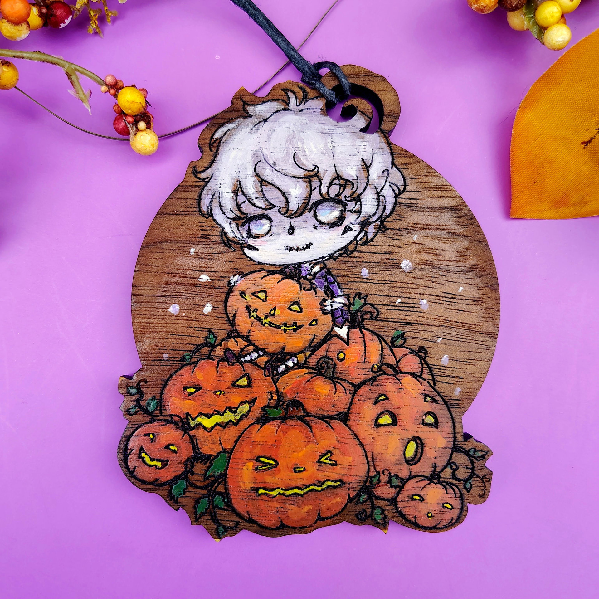 Jack's Pumpkins Painted Ornament