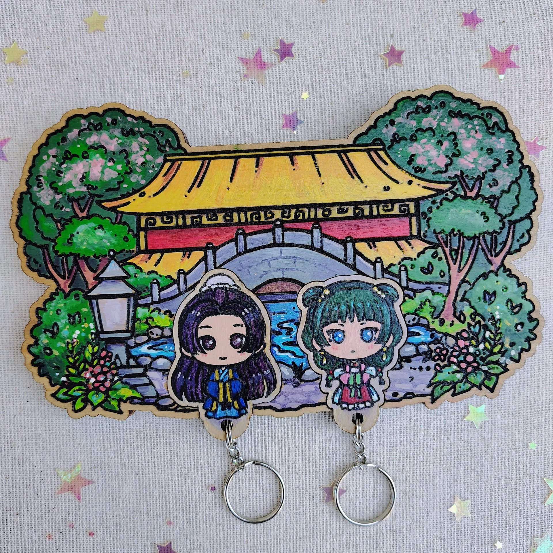 Painted Apothecary Keyholder