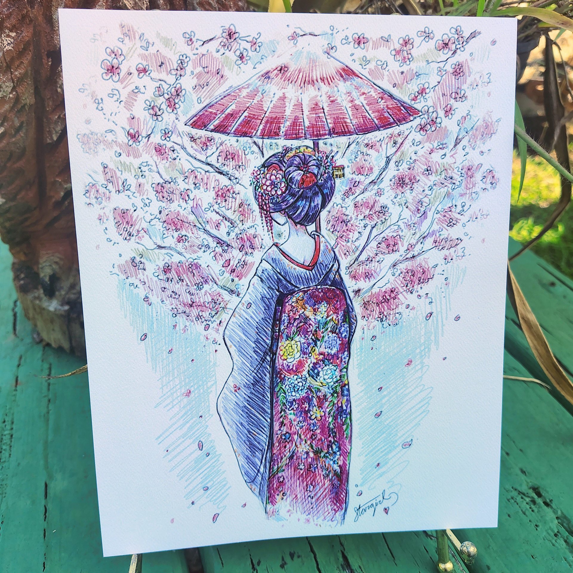Maiko 8x10 Sketch Art Print