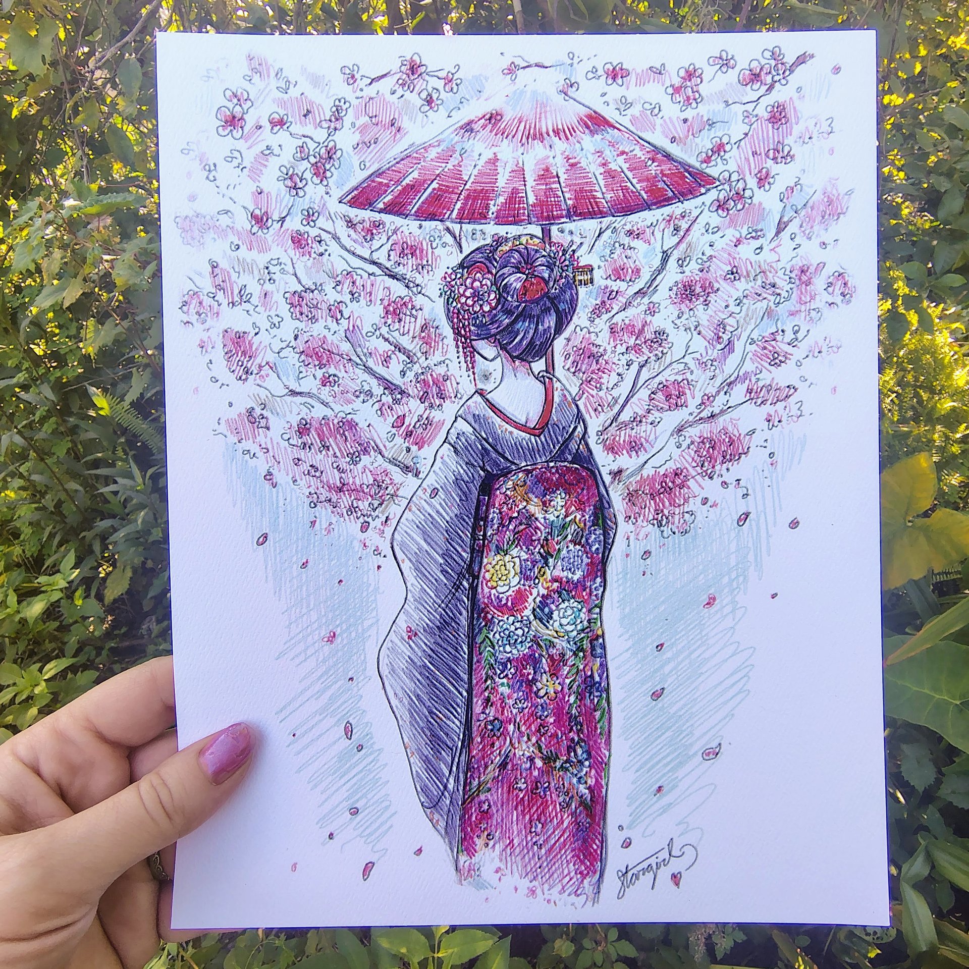 Maiko 8x10 Sketch Art Print