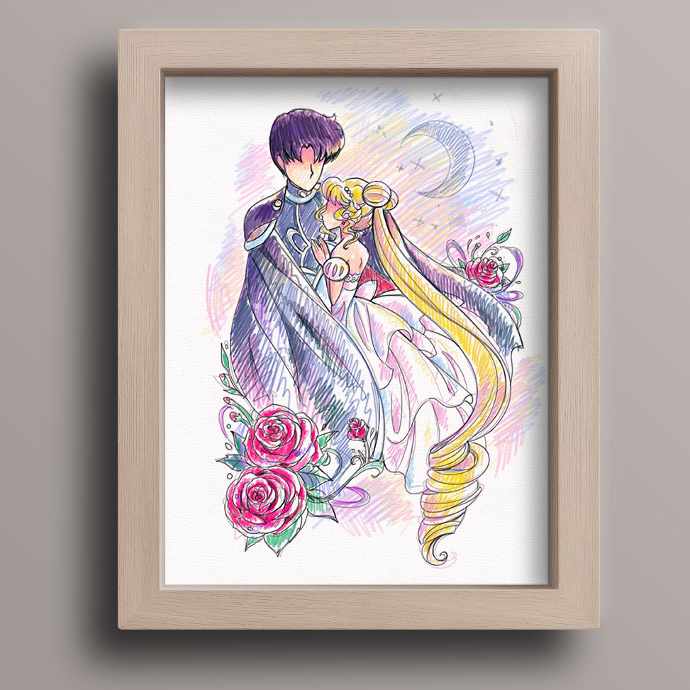 Moon Romance 8x10 Game Sketch Art Print