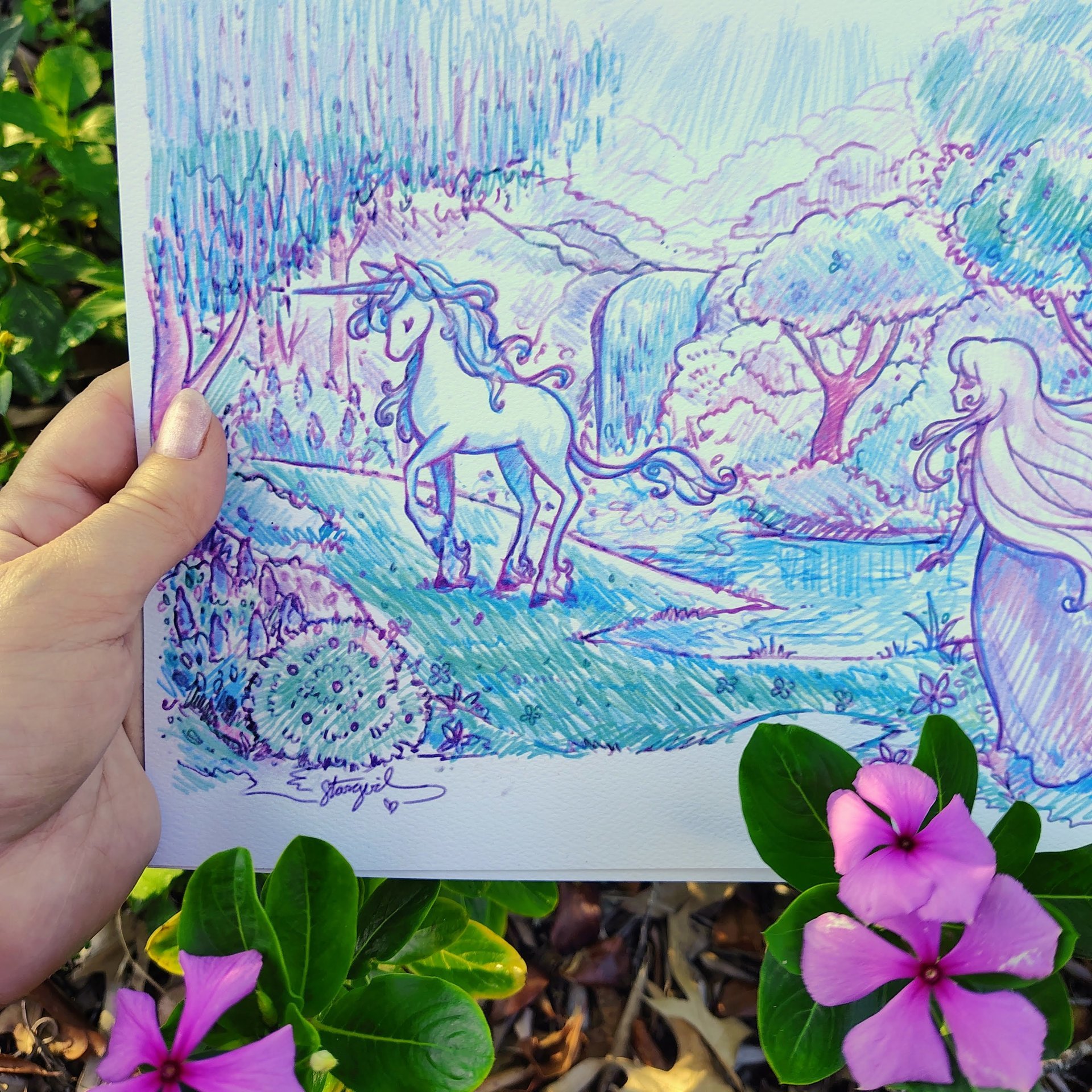 The Last Unicorn 8x10 Sketch Art Print