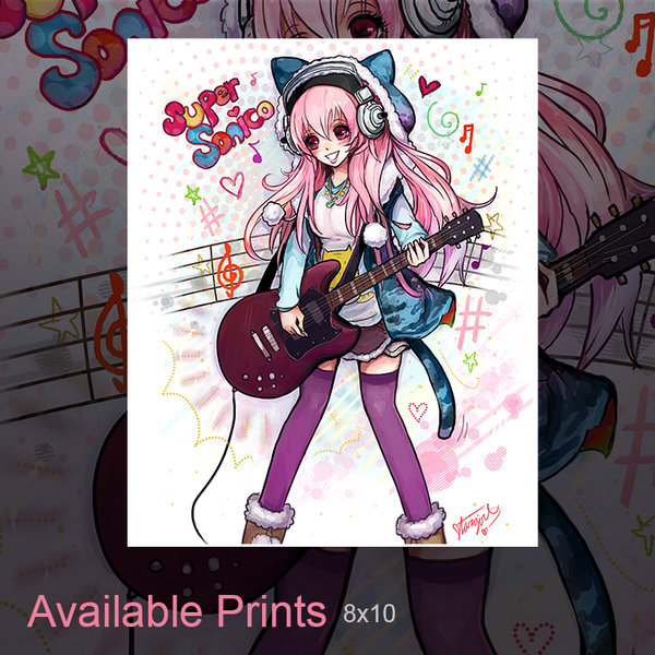 Super Sonico Art Print