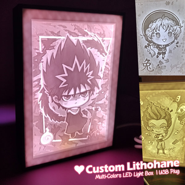 Custom Chibi Lithophane with LED Box