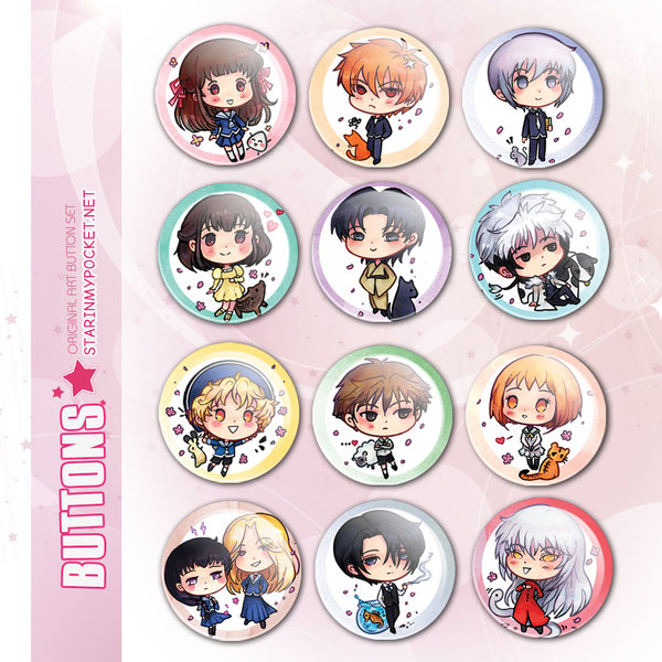 Furuba Anime 1.5" Buttons