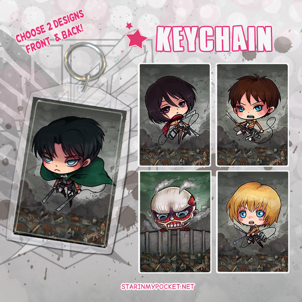 AOT Anime Keychain Double-Sided