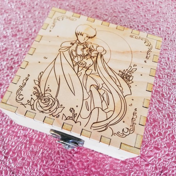 Moon Love Birch Engraved Box *Sold