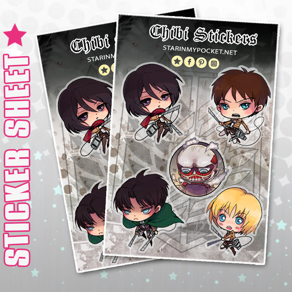 Vinyl Anime Sticker Sheets
