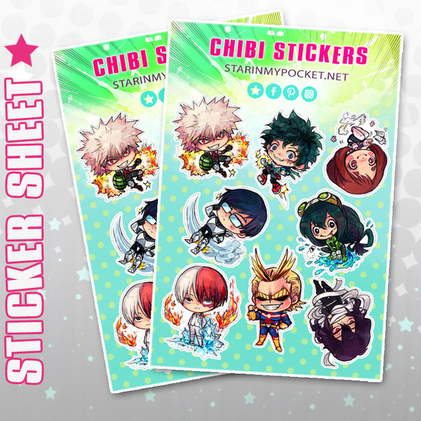 S-BNHA Anime Stickers