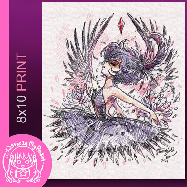 Raven Sketch Art Print