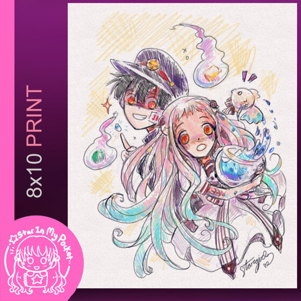 Love, Ghosts, and Other Mysteries 8x10 Anime Sketch Art Print