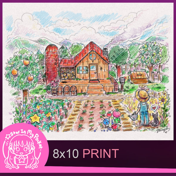 Stardew Valley 8x10 Game Sketch Art Print