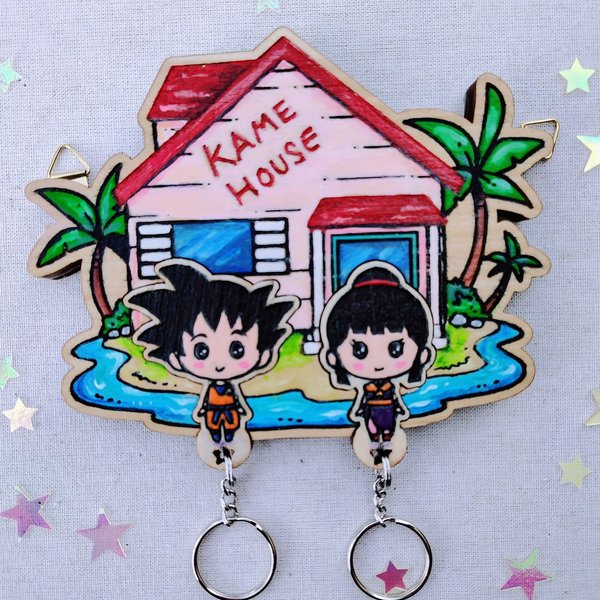 Painted Kame House Keyholder